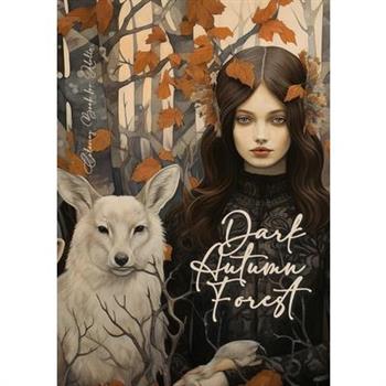 Dark Autumn Forest Coloring Book for Adults