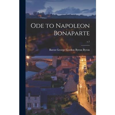 Ode to Napoleon Bonaparte; c.1
