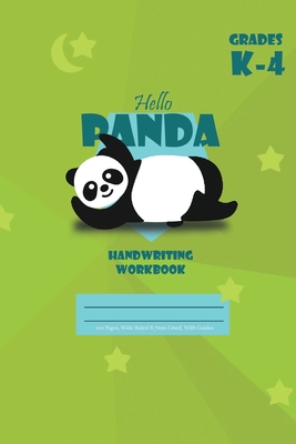Hello Panda Primary Handwriting k-4 Workbook, 51 Sheets, 6 x 9 Inch Green Cover