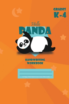Hello Panda Primary Handwriting k-4 Workbook, 51 Sheets, 6 x 9 Inch Orange Cover