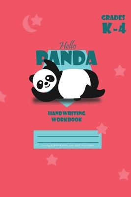 Hello Panda Primary Handwriting k-4 Workbook, 51 Sheets, 6 x 9 Inch Pink Cover