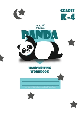 Hello Panda Primary Handwriting k-4 Workbook, 51 Sheets, 6 x 9 Inch White Cover