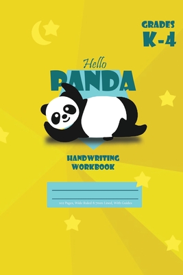 Hello Panda Primary Handwriting k-4 Workbook, 51 Sheets, 6 x 9 Inch Yellow Cover
