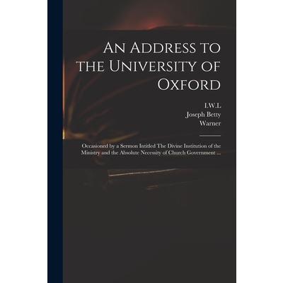 An Address to the University of Oxford | 拾書所