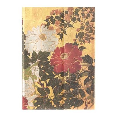 Paperblanks Natsu Rinpa Florals Hardcover Journal MIDI Lined Wrap 144 Pg 120 GSM