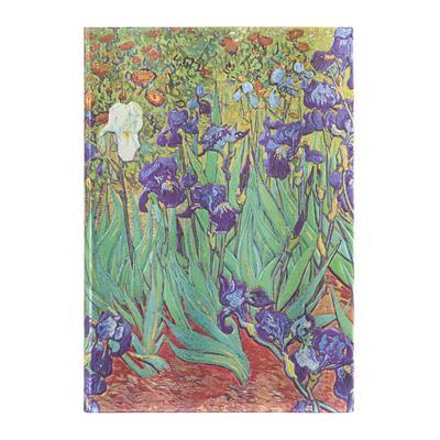Paperblanks Van Gogh’s Irises MIDI Address Book Elastic Band Closure 144 Pg 120 GSM