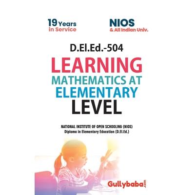 D.El.Ed.-504 Learning Mathematics at Elementary Level | 拾書所