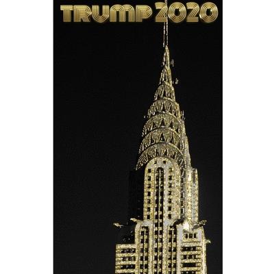 Trump-2020 Gold Chrysler Building writing Drawing Journal.