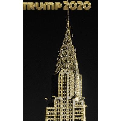 Trump-2020 iconic Chrysler Building Sir Michael writing Drawing Journal.