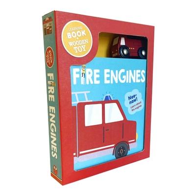 Fire Engines: Book & Wooden Toy Set With Wooden Toy