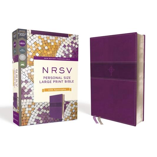 Nrsv, Personal Size Large Print Bible with Apocrypha, Leathersoft, Purple, Comfort Print