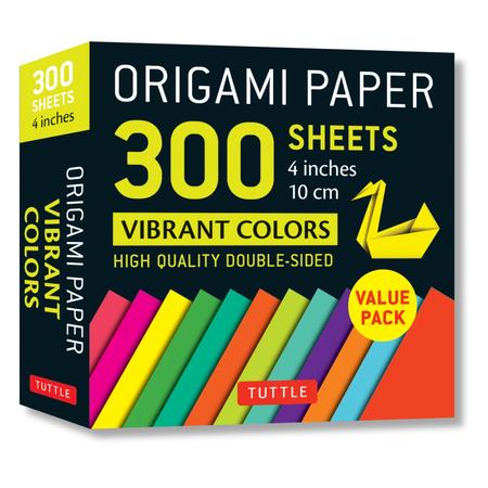 Origami Paper 300 Sheets Vibrant Colors 4 (10 CM) | 拾書所