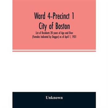 Ward 4-Precinct 1; City of Boston; List of Residents 20 years of Age and Over (Females Ind