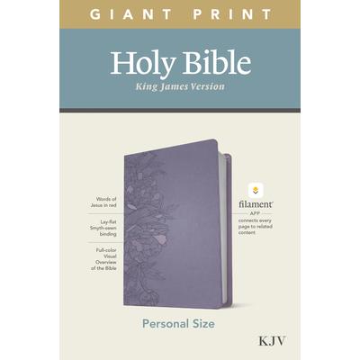 KJV Personal Size Giant Print Bible, Filament Enabled Edition (Leatherlike, Peony Lavender)