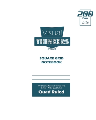 Visual Thinkers (Lite) Square Grid, Quad Ruled, Composition Notebook, 100 Sheets, Large Si