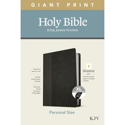 KJV Personal Size Giant Print Bible, Filament Enabled Edition (Leatherlike, Black/Onyx, Indexed)