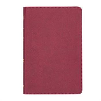 CSB Thinline Reference Bible, Cranberry Leathertouch