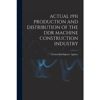 Actual 1951 Production and Distribution of the Ddr Machine Construction Industry