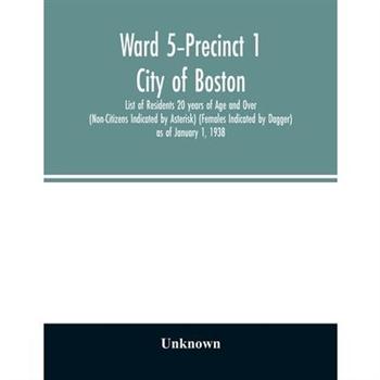 Ward 5-Precinct 1; City of Boston; List of Residents 20 years of Age and Over (Non-Citizen