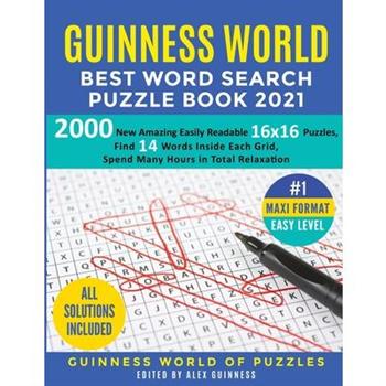 Guinness World Best Word Search Puzzle Book 2021 #1 Maxi Format Easy Level