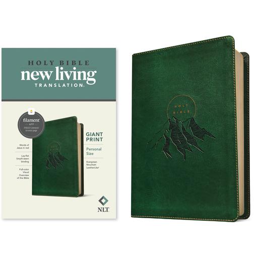 NLT Personal Size Giant Print Bible, Filament Enabled Edition (Leatherlike, Evergreen Mountain )
