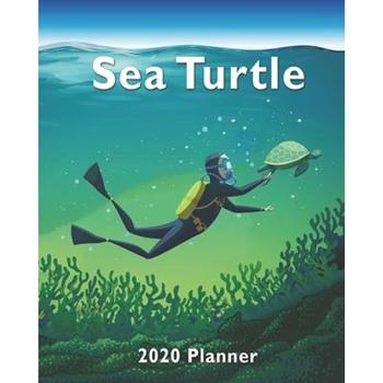 2020 Planner Sea Turtle In The Ocean Weekly and Monthly Agenda