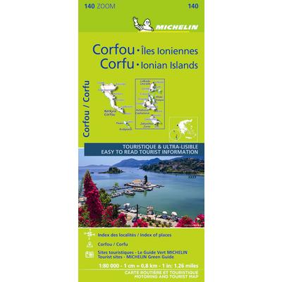 Michelin Zoom Corfu and the Ionian Islands Map 140 | 拾書所