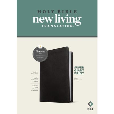 NLT Super Giant Print Bible, Filament Enabled Edition (Red Letter, Leatherlike, Black)