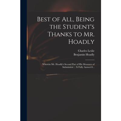 Best of All, Being the Student's Thanks to Mr. Hoadly | 拾書所