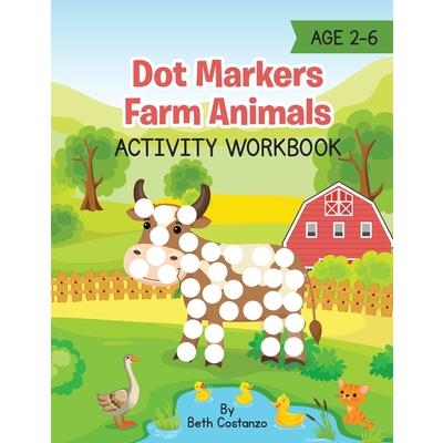Dot Markers Farm Animals Activity Workbook