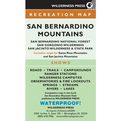 Map San Bernardino Mountains | 拾書所