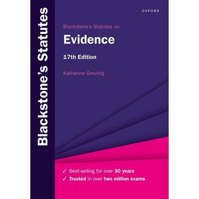 Blackstone’s Statutes on Evidence
