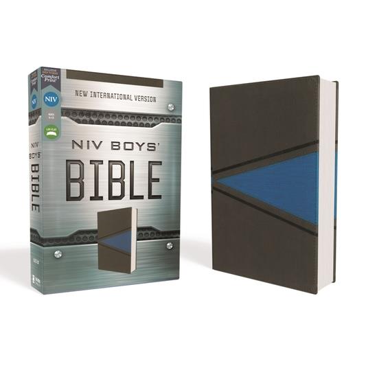 Niv, Boys Bible, Leathersoft, Gray/Blue, Comfort Print