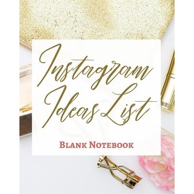 Instagram Ideas List - Blank Notebook - Write It Down - Pastel Rose Gold Pink - Abstract Modern Contemporary Unique Art