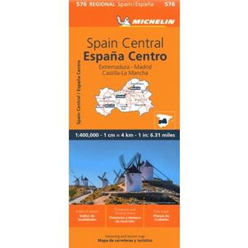 Spain: Central, Extremadura, Castilla-La Mancha, Madrid Map 576