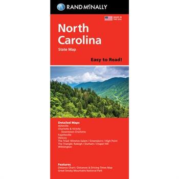 Rand McNally Easy to Read: North Carolina State Folded Map