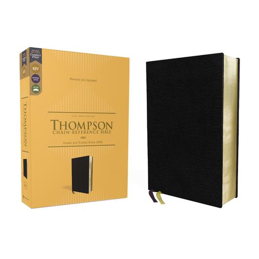 Kjv, Thompson Chain-Reference Bible, European Bonded Leather, Black, Red Letter, Comfort Print