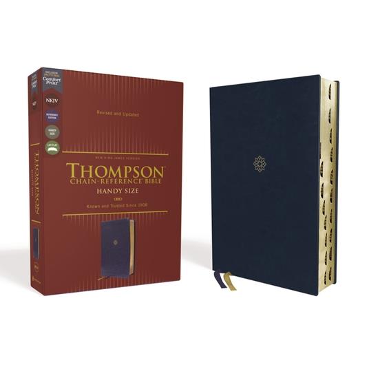 Nkjv, Thompson Chain-Reference Bible, Handy Size, Leathersoft, Navy, Red Letter, Thumb Indexed, Comfort Print