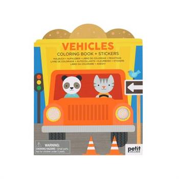 Vehicles Coloring Book ＋ Stickers