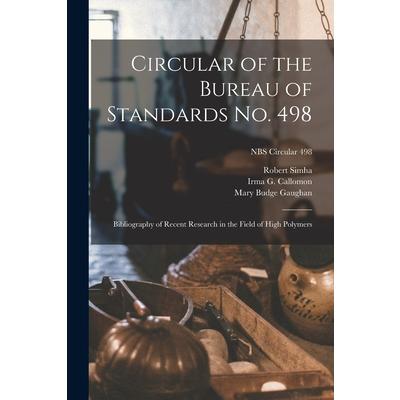 Circular of the Bureau of Standards No. 498