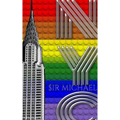 Rainbow pride Flag Iconic Chrysler Building New York City Sir Michael Huhn Artist Drawing Journal
