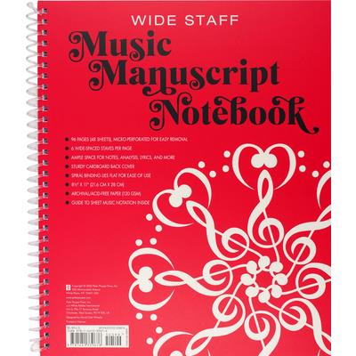 Music Manuscript Notebook (Wide Staff) | 拾書所