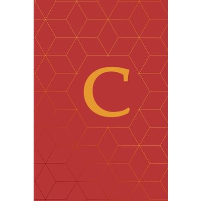 CCute Initial Monogram Letter C College Ruled Notebook. Pretty Personalized Medium Lined J
