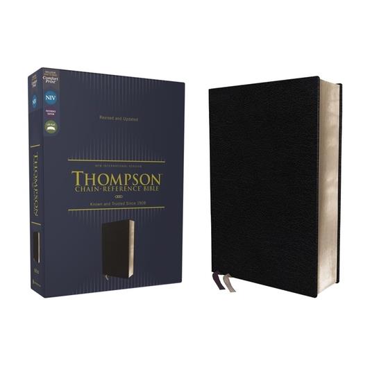 Niv, Thompson Chain-Reference Bible, European Bonded Leather, Black, Red Letter, Comfort Print