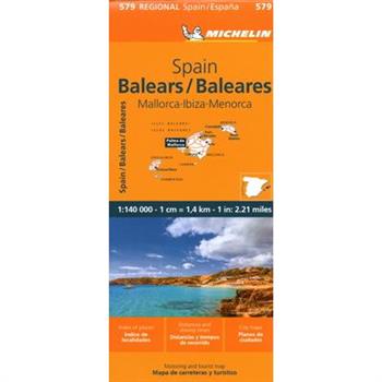 Michelin Spain: Balearic Islands Map 579