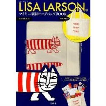 LISA LARSON MIKEY貓刺繡圖騰帆布托特包特刊附大型帆布托特包